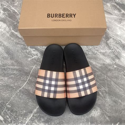 burberry brown sandals|burberry slippers for men.